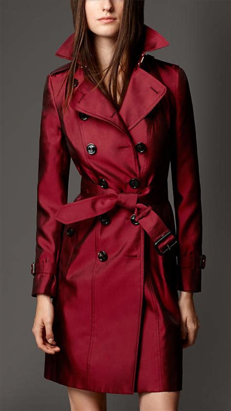 burberry silk blend trench coat|burberry tiered hem trench coat.